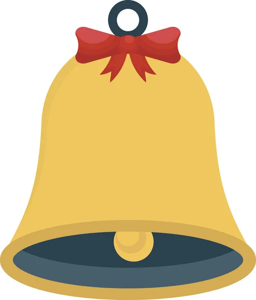 Bell Gift Ring Icon Flat Style — стоковый вектор