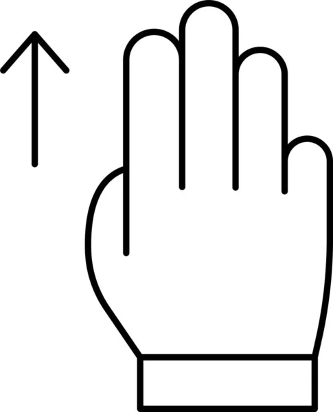 Clique Ícone Mão Gesto Categoria Touch Hand Gesture — Vetor de Stock