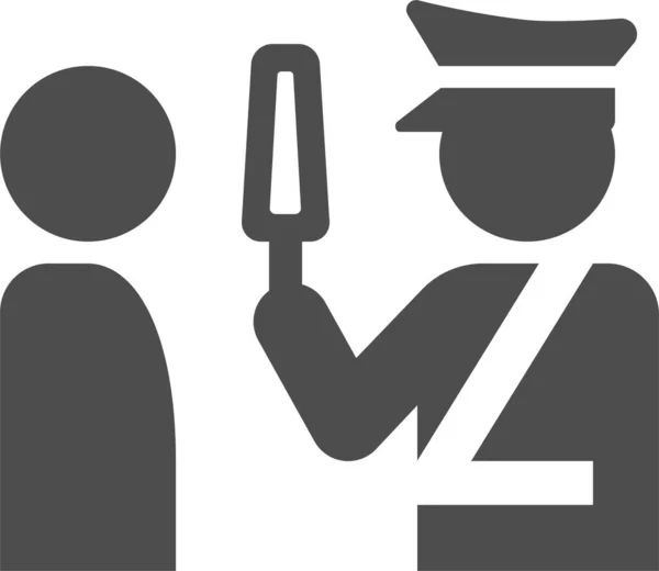 Policía Icono Web Ilustración Simple — Vector de stock