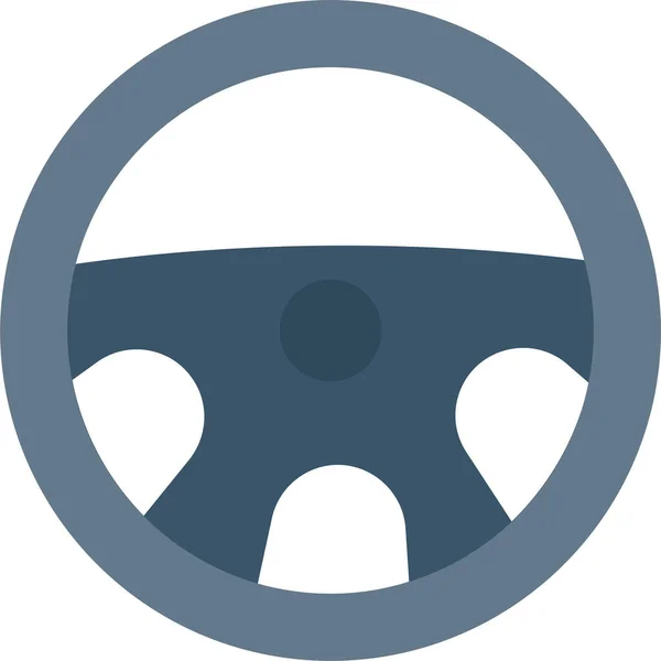 Car Drive Rim Icon Flat Style — Vettoriale Stock