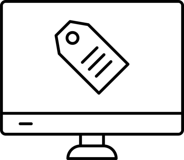 Label Lcd Screen Icon Business Management Category — Stockvektor