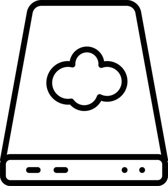 云驱动轮廓样式的硬图标 — 图库矢量图片