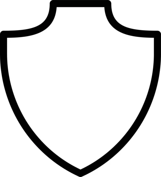 Icono Seguridad Protección Antivirus Estilo Esquema — Archivo Imágenes Vectoriales