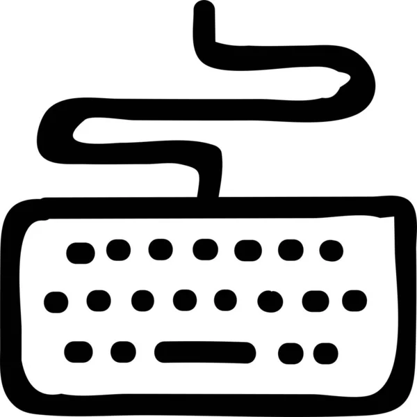 Device Input Keyboard Icon Outline Style — Stockvektor