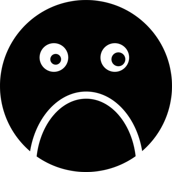 Emoji Emoción Icono Esencial Estilo Sólido — Vector de stock