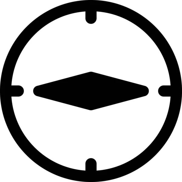 Значок Направления Компаса Твердом Стиле — стоковый вектор
