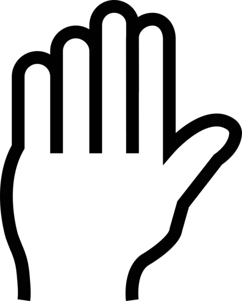 Hand Help Pointer Icon Outline Style — Vettoriale Stock