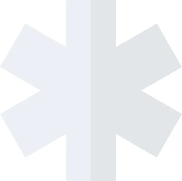 Ikona Loga Zdravotní Péče Asclepius Plochém Stylu — Stockový vektor
