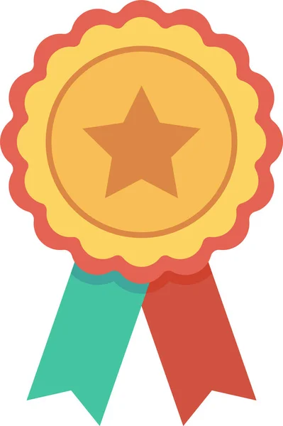 Award Badge Champion Icône Dans Style Plat — Image vectorielle