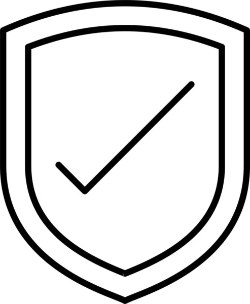 Захист Захист Захищена Піктограма Стилі Контурів — стоковий вектор