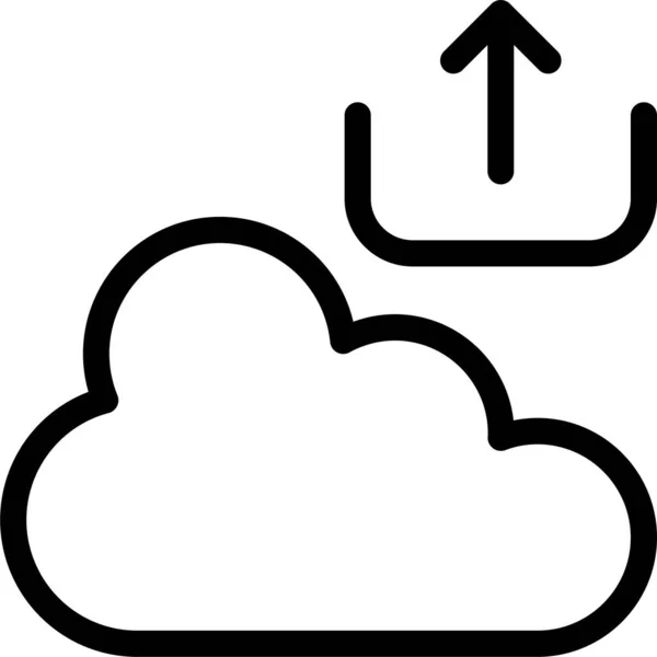 Ikona Serwera Bazy Danych Chmurze Stylu Outline — Wektor stockowy