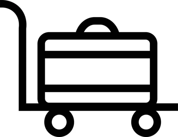 Cart Checkout Loaded Icon Outline Style — Vettoriale Stock