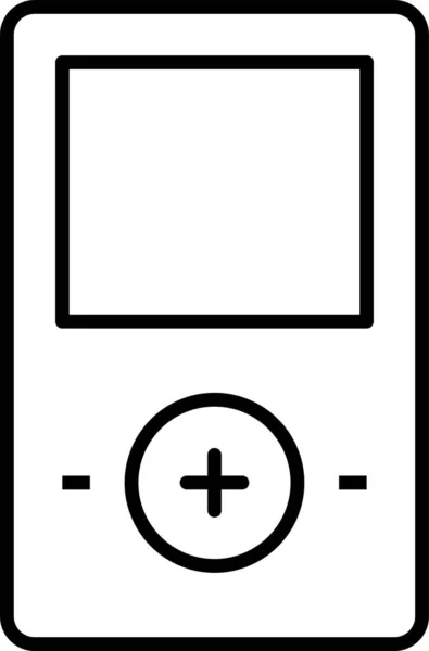 Συσκευή Ipod Mp3 Εικονίδιο Στυλ Περίγραμμα — Διανυσματικό Αρχείο