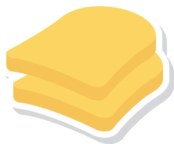Icône Muffin Pain Boulangerie Dans Style Plat — Image vectorielle