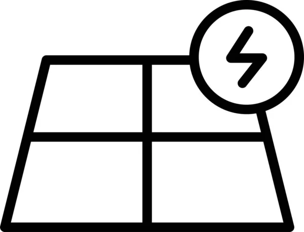 Ecología Icono Energía Eléctrica Estilo Del Esquema — Archivo Imágenes Vectoriales