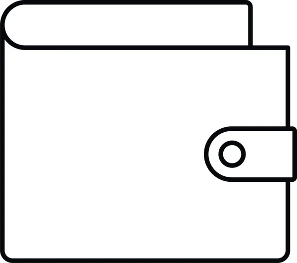 Portemonnee Icoon Contante Stijl — Stockvector