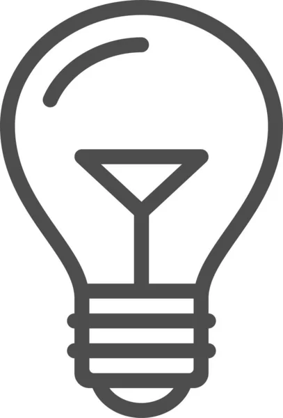 Electricity Light Bulb Lightbulb Icon Outline Style — Stock vektor