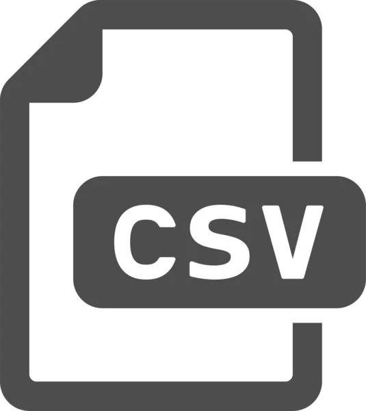 Csv Filformat Ikon Vektor Illustration — Stock vektor