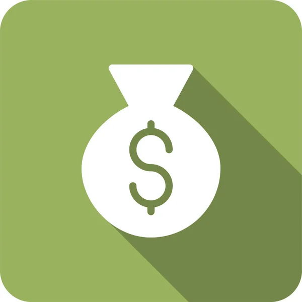 Accounting Banking Dollar Icon Flat Style — Stock Vector