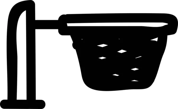 Korg Korg Korg Bin Ikon Handritad Stil — Stock vektor