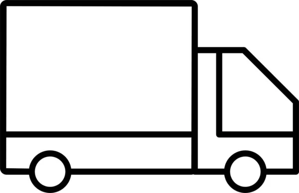 Pengiriman Ikon Lorry Cepat Dalam Gaya Outline - Stok Vektor