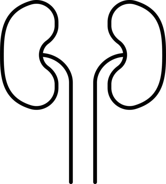Healthcare Kidney Medical Icon Outline Style — Stock vektor