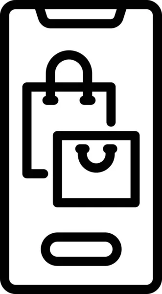 Kaufen Commerce Mobile Icon — Stockvektor