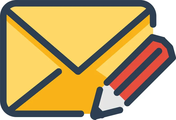 Mail Icon Ausgefüllten Umrissstil Erstellen — Stockvektor