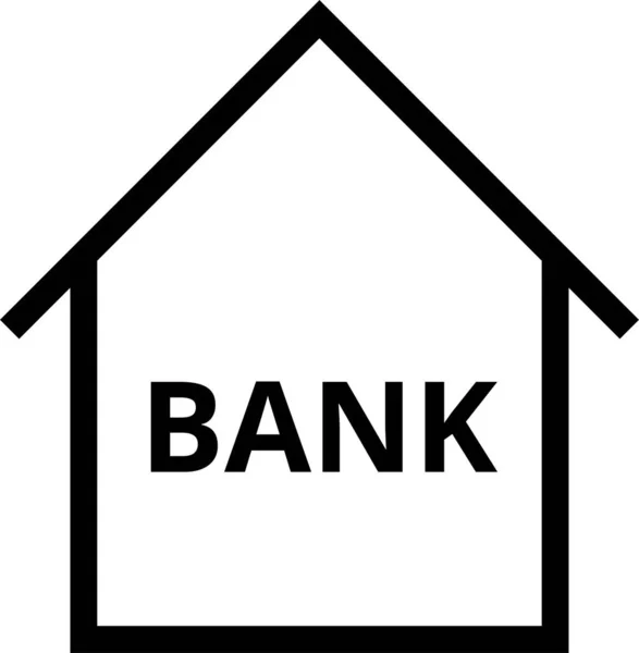 Bankier Bankieren Pictogram Omtrek Stijl — Stockvector