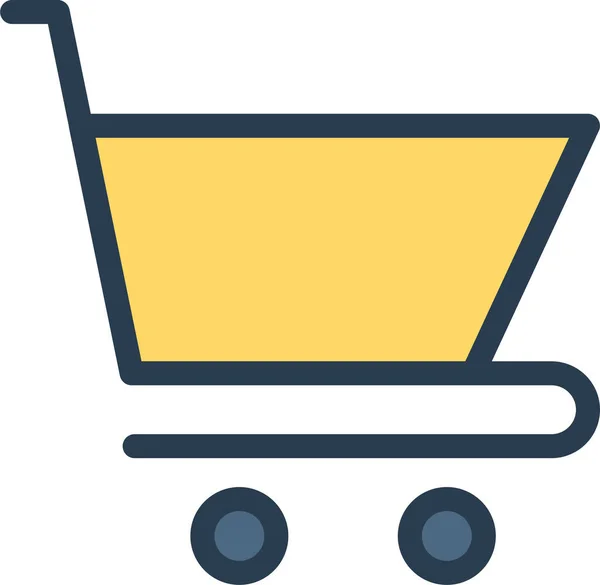 Comprar Icono Tienda Carrito Estilo Contorno Lleno — Archivo Imágenes Vectoriales