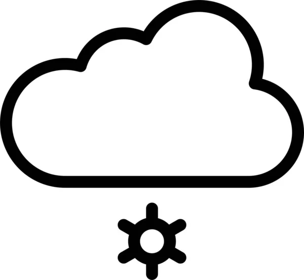 Wolk Koude Vlok Pictogram — Stockvector