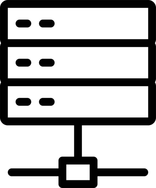 Datenbank Icon Outline Stil Verbinden — Stockvektor