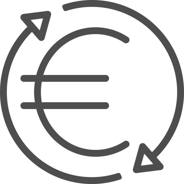 Dólar Icono Web Ilustración Simple — Vector de stock