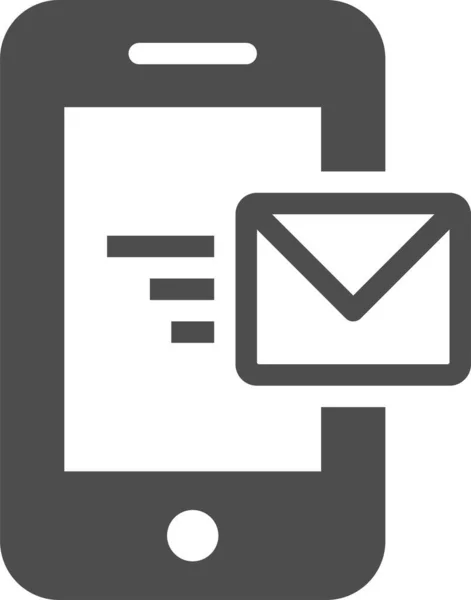 Email Enveloppe Mail Icône Dans Style Solide — Image vectorielle