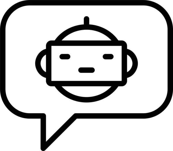 Artificial Bubble Message Icon Outline Style — стоковый вектор