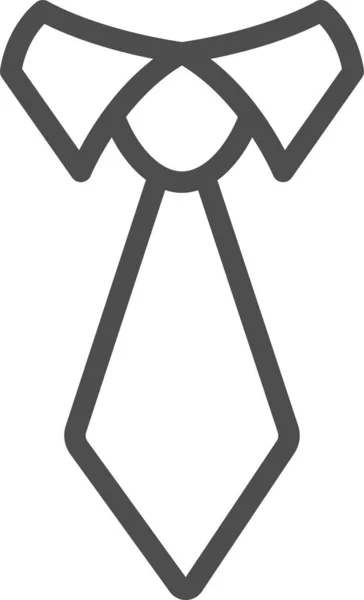 Necktie Tie Outline Icon Outline Style — Stock Vector