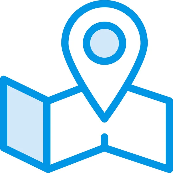 Gps Location Locator Symbol Ausgefüllten Outline Stil — Stockvektor