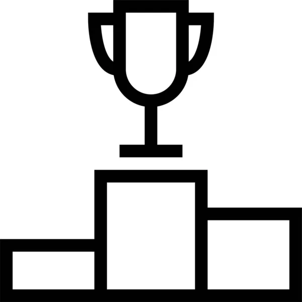 Βραβείο Πρωταθλητής Εικονίδιο Του Διαγωνισμού Στυλ Περίγραμμα — Διανυσματικό Αρχείο