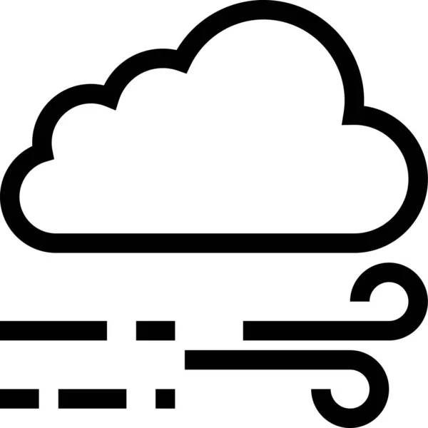 Значок Хмарної Погоди Категорії Пригод Відкритому Повітрі — стоковий вектор
