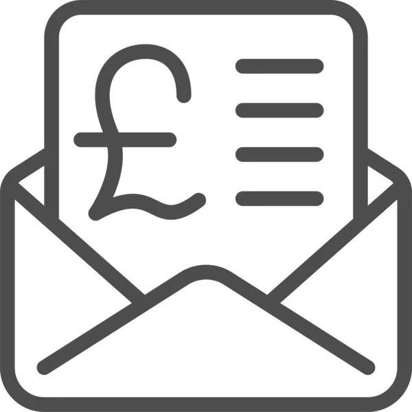 Bill Contract Document Icon Outline Style — Stockvektor