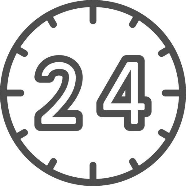 Zeit Web Symbol Einfache Illustration — Stockvektor