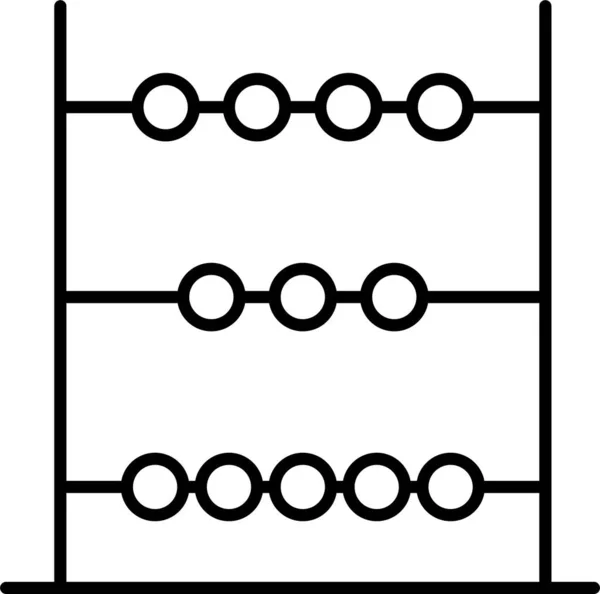 Іконка Розрахунку Дитинства Abacus Контурному Стилі — стоковий вектор