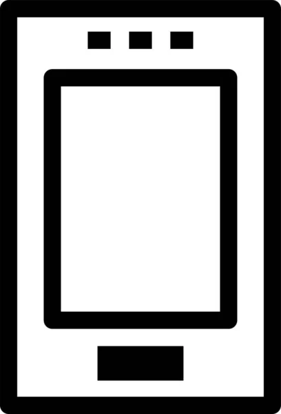 Icône Téléphone Portable Appareil Dans Style Contour — Image vectorielle
