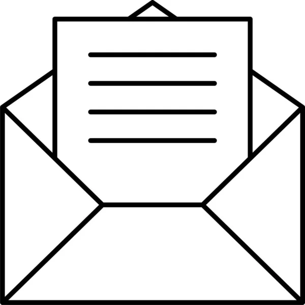 Ícone Mensagem Mail Caixa Entrada Categoria Gestão Empresarial — Vetor de Stock