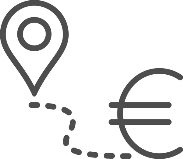 Euro Ilustração Vetor Ícone Web — Vetor de Stock