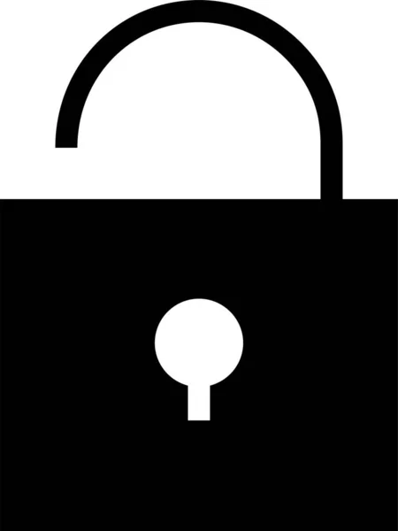 Protección Icono Seguridad Estilo Sólido — Vector de stock