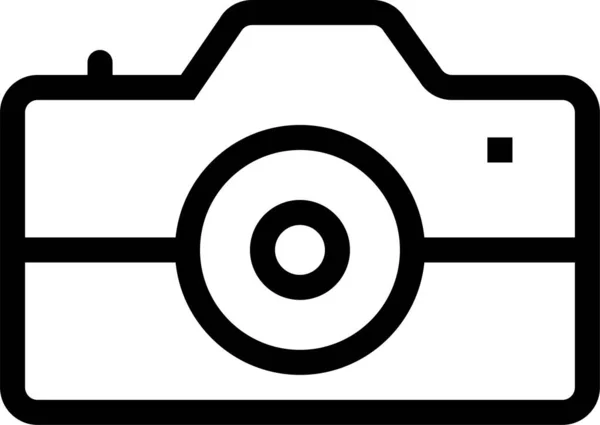 Иконка Фотокамеры Стиле Контура — стоковый вектор