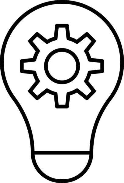 Bulb Creative Idea Icon Outline Style — Stock Vector
