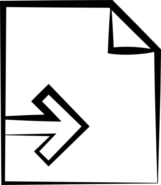 Ikona Souboru Smluvního Dokumentu Ručně Kresleným Stylem — Stockový vektor