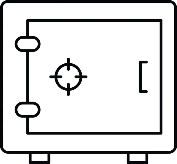 Box Protection Safe Icon Outline Style — Stockvektor